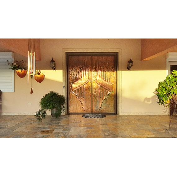 copper entrance door